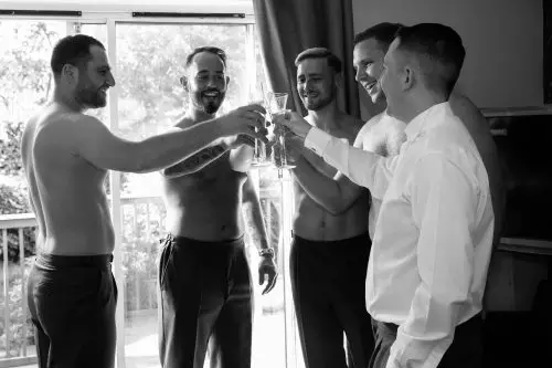 GroomsmenGettingReadyHatfieldHouseWeddings